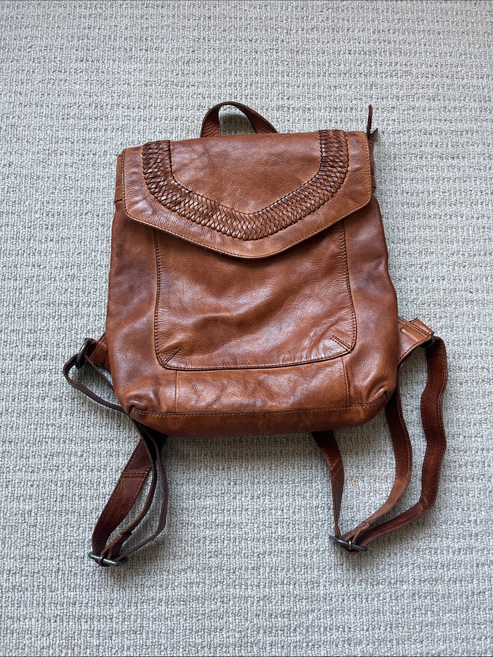 Vilenca Holland Brown Genuine Leather Backpack